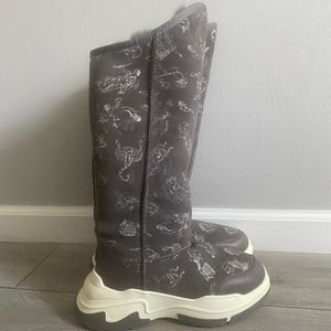 Gray Zodiac X-Cosy Tall Suede & Sheepskin Boot - Women